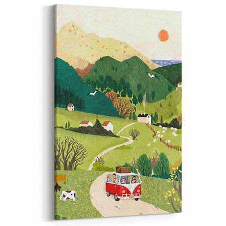 Adventure Boys Room Wall Art – Road Trip in Nature for Kids Rooms