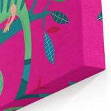 Colorful Boys Room Wall Art – Chameleon and Bird in Nature