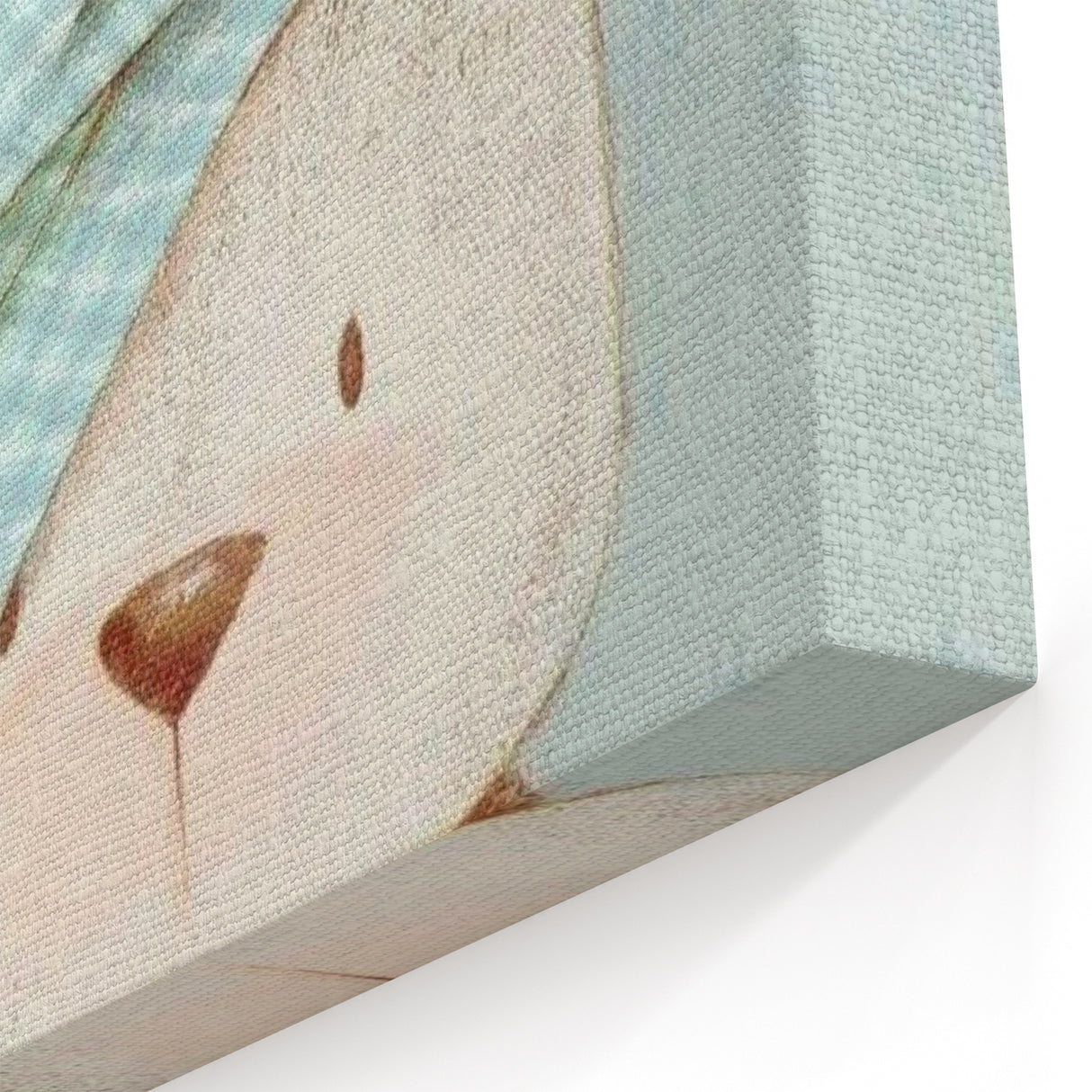 Charming Boys Room Wall Art – Bear with Floral Hat for Kids Rooms