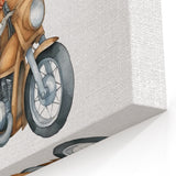 Adventurous Boys Room Wall Art – Teddy Bear on Motorcycle