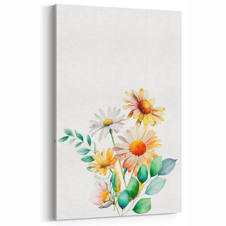 Girls Bedroom Art – Watercolor Floral Nursery and Playroom Decor