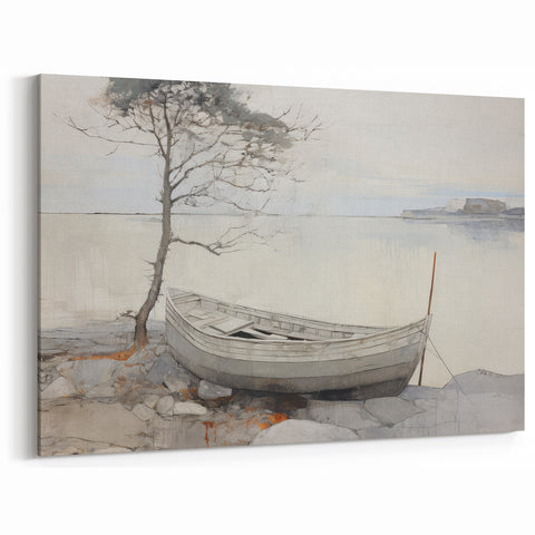 Vintage Landscape Art - Serene Countryside Scene