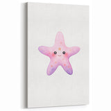 Girls Room Wall Art – Cute Watercolor Starfish Nursery Print