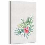 Girls Room Wall Art – Watercolor Tropical Floral Nursery Print