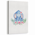 Nursery Wall Art – Meditative Elephant and Floral Watercolor Print