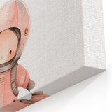 Girls Bedroom Art - Space Explorer with Balloon Kids Room Decor
