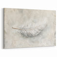 Elegant Dining Room Wall Art - Modern Feather Canvas & Framed Print