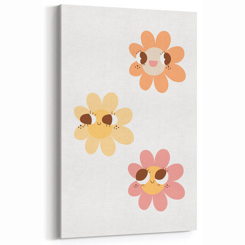 Children’s Wall Decor - Playful Floral Kids Room Art Prints