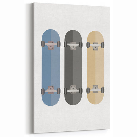 Modern Typography Skateboard Art Print – Minimalist Wall Decor