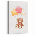 Kids Room Art Prints - Teddy Bear with Balloons Playroom Decor