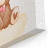 Girls Bedroom Art - Christmas Teddy Bear on Cloud Wall Decor