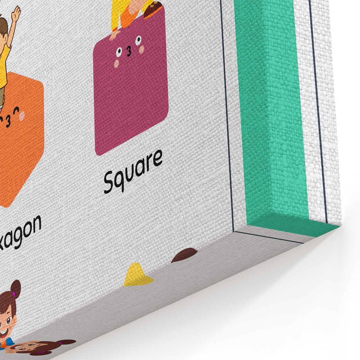 2D Shapes Kids Educational Wall Art – Learning Poster