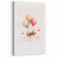 Girls Bedroom Art - Elegant Balloons and Bow Kids Room Decor