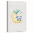 Kids Room Art Prints - Sleeping Moon & Koala Nighttime Wall Art