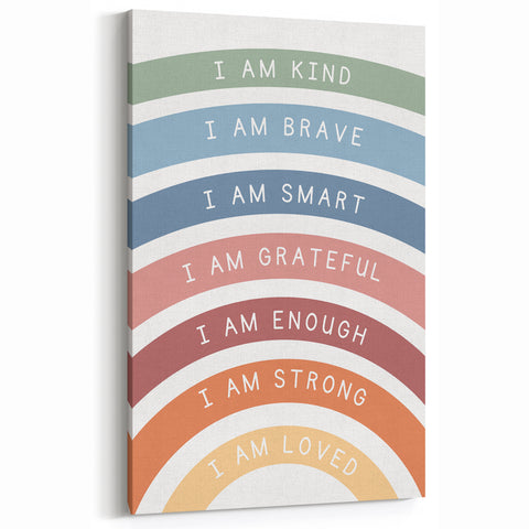 Affirmation Typography Art Print – Inspirational Rainbow Decor