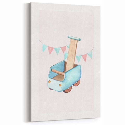 Nursery Wall Art - Wooden Walker Toy Children's Room Decor