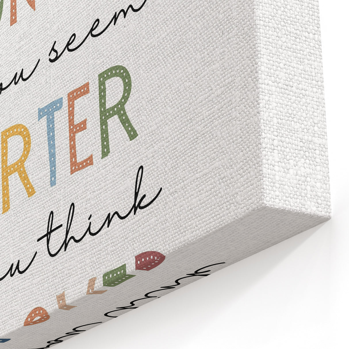 Braver Stronger Smarter Typography Art – Motivational Wall Decor