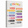 Colors Learning Wall Art - Kids Educational Color Chart Poster