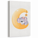 Sleeping Koala on Moon Kids Room Print - Nursery Wall Art