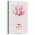 Pink Balloons & Baby Shoes Print - Nursery Wall Art