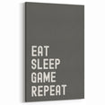 Eat Sleep Game Repeat Typography Art – Gamer Wall Decor