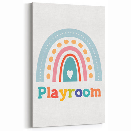 Playroom Rainbow Wall Art - Kids Educational Playroom Decor