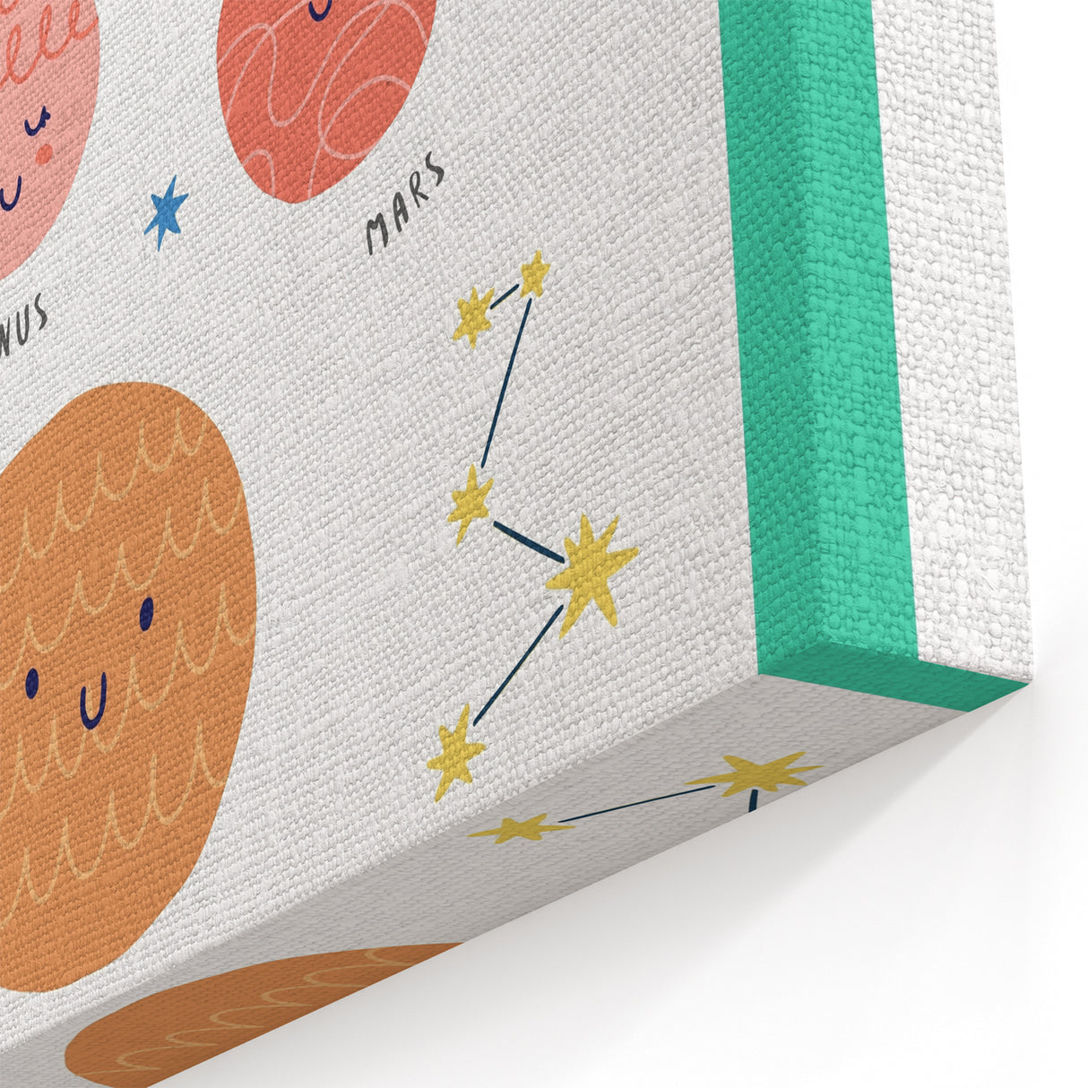 Planets Learning Wall Art - Kids Educational Solar System Poster