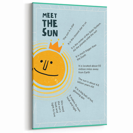 Meet the Sun - Kids Educational Wall Art Learning Print