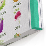 Vegetables Chart - Kids Educational Wall Art Healthy Food Print