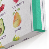 Fruits Chart - Kids Educational Wall Art Healthy Eating Print