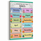 Months of the Year - Kids Educational Wall Art Learning Print