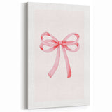 Delicate Pink Ribbon Bow Print - Girls Bedroom Wall Art
