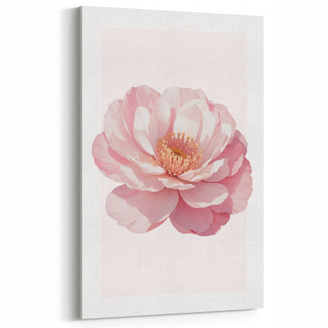 Blush Pink Peony Floral Print - Nursery Wall Art for Girls