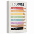 Kids Educational Wall Art - Color Learning Chart for Kids' Rooms