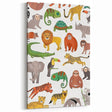 Kids Educational Wall Art - Wild Animals Learning Print