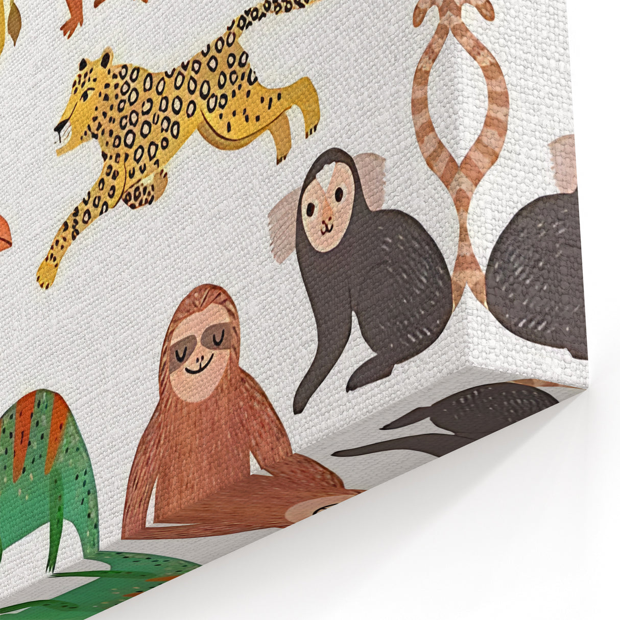 Kids Educational Wall Art - Wild Animals Learning Print