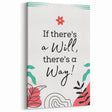 Children’s Learning Art Prints - If There’s a Will, There’s a Way