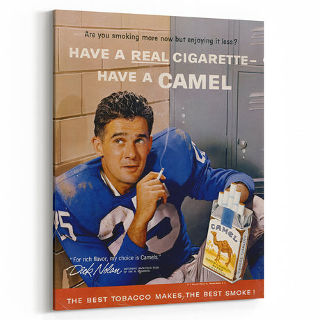 Retro Camel Cigarettes Ad – Vintage Print for Nostalgic Wall Art