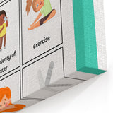Kids Educational Wall Art - Healthy Habits Learning Chart