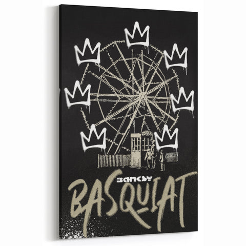 Basquiat-Inspired Pop Art Wall Art – Graffiti Ferris Wheel Canvas