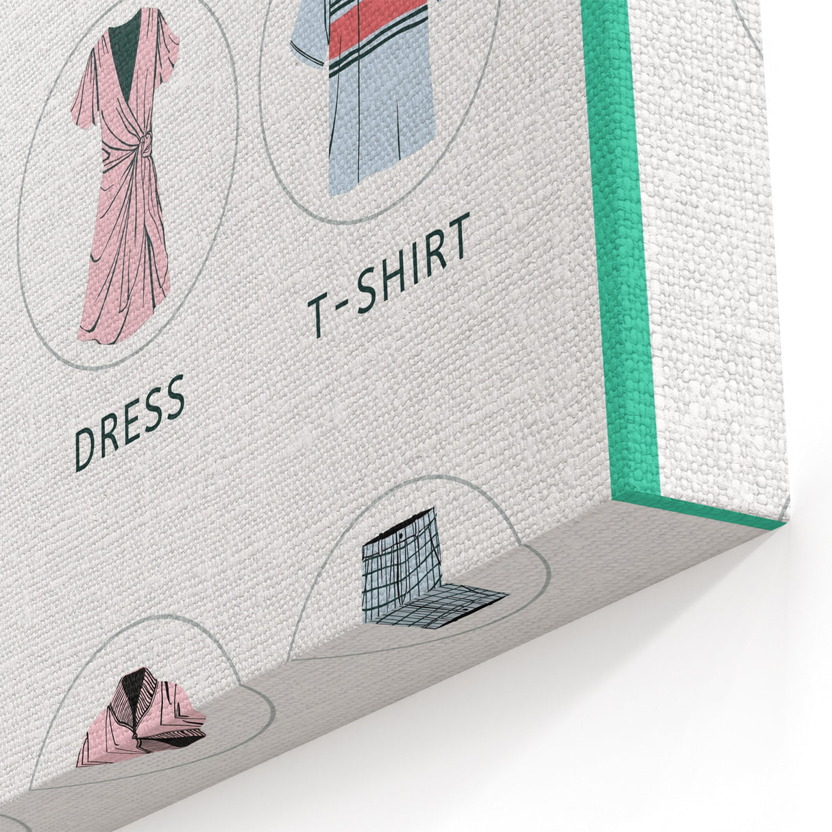 Kids Educational Wall Art - Clothing Learning Chart for Kids