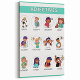 Kids Educational Wall Art - Adjectives Learning Chart