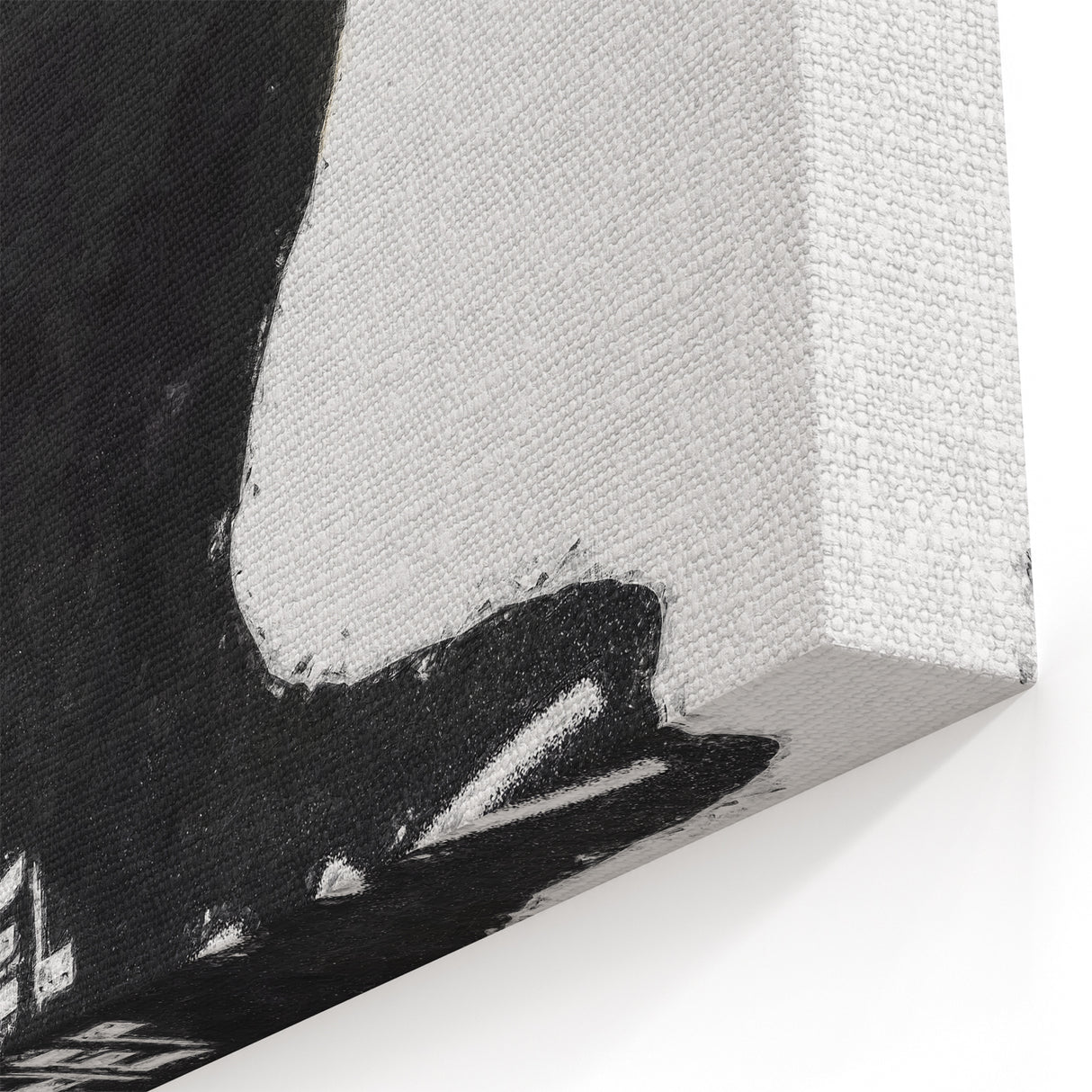 Modern Pop Art Wall Art - Bold Black and White Canvas Print