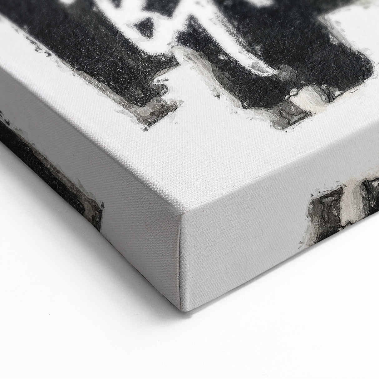 Modern Pop Art Wall Art - Bold Black and White Canvas Print