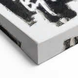 Modern Pop Art Wall Art - Bold Black and White Canvas Print