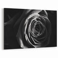 Black & White Rose Wall Art - Modern Monochrome Living Room Décor
