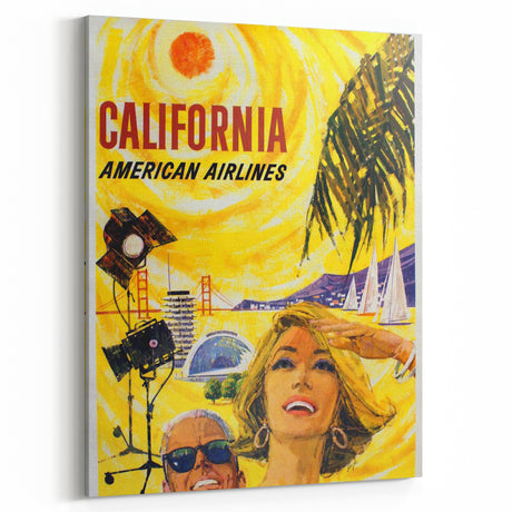 Retro California Travel Poster - Vintage Prints for Classic Decor