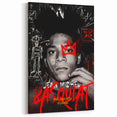 Fiery Passion Pop Art Wall Art – Bold Black, Red, and White Canvas