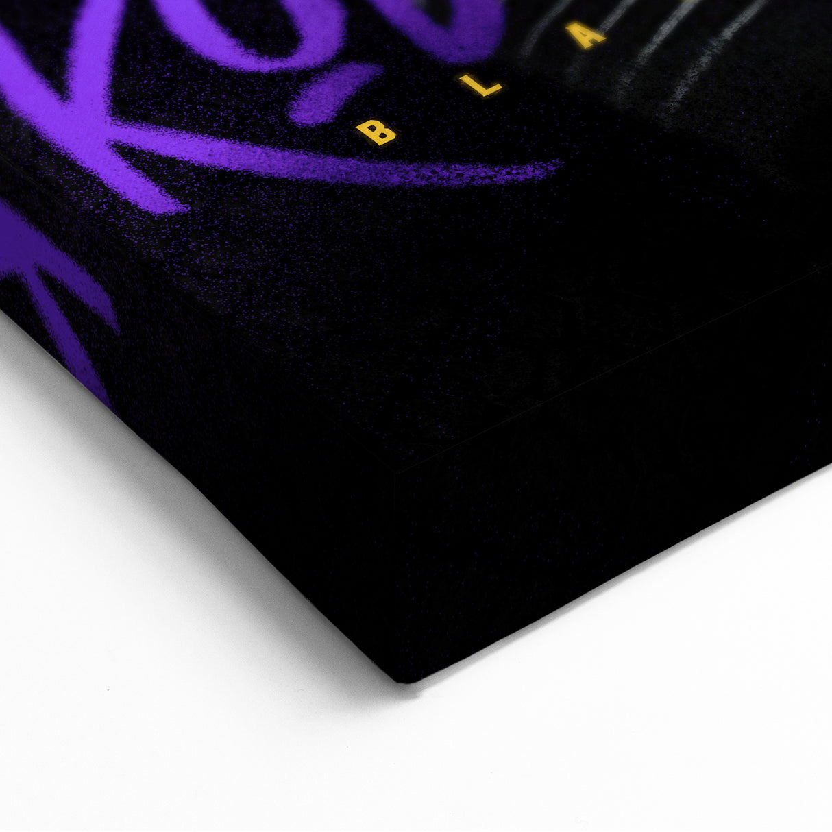 Urban Chic Pop Art Wall Art – Bold Black, Purple, and Yellow Canvas
