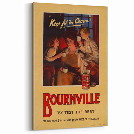 Retro Bournville Cocoa Poster Art - Vintage Prints for Decor